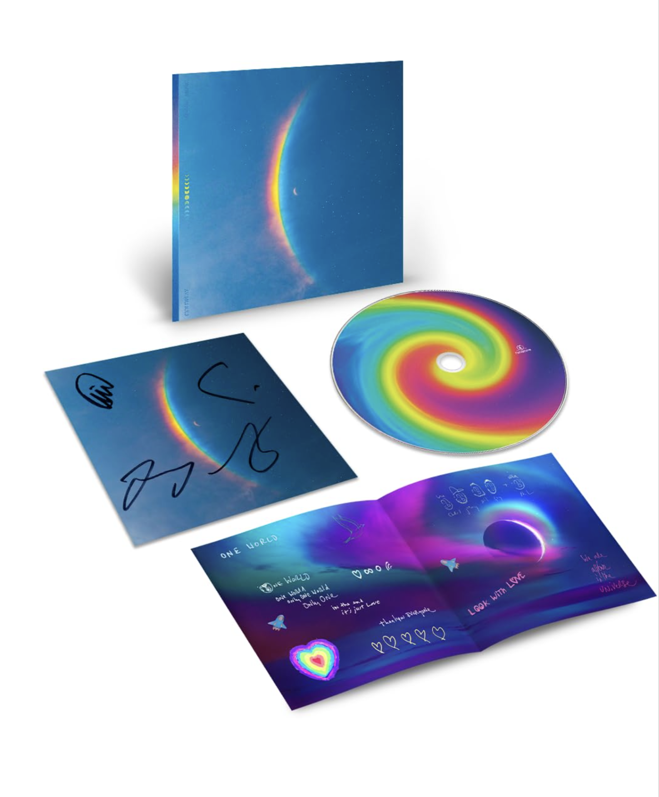 COLDPLAY - MOON MUSIC - VINYL NEW ALBUM With Album size signed Art Card