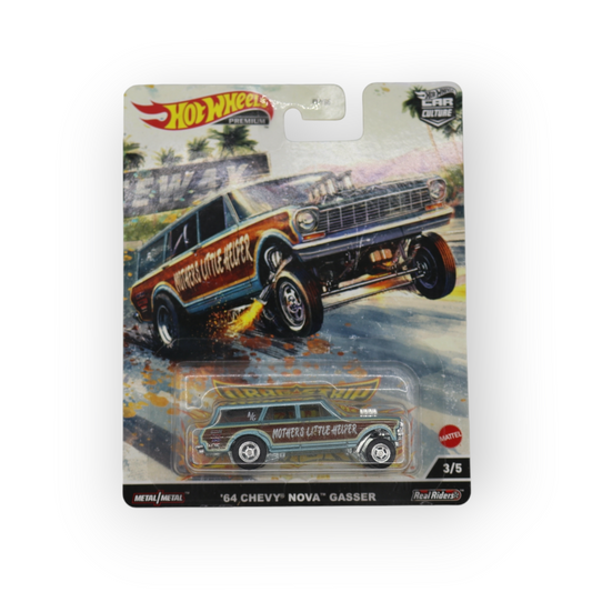 Hot Wheels 64 Chevy Nova Gasser Dragstrip Demons